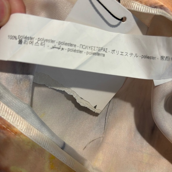 ZARA Sz L Tie Dye Trousers Flare Satin Slinky Flowy Hippie Festival Vibes NEW - Picture 10 of 11